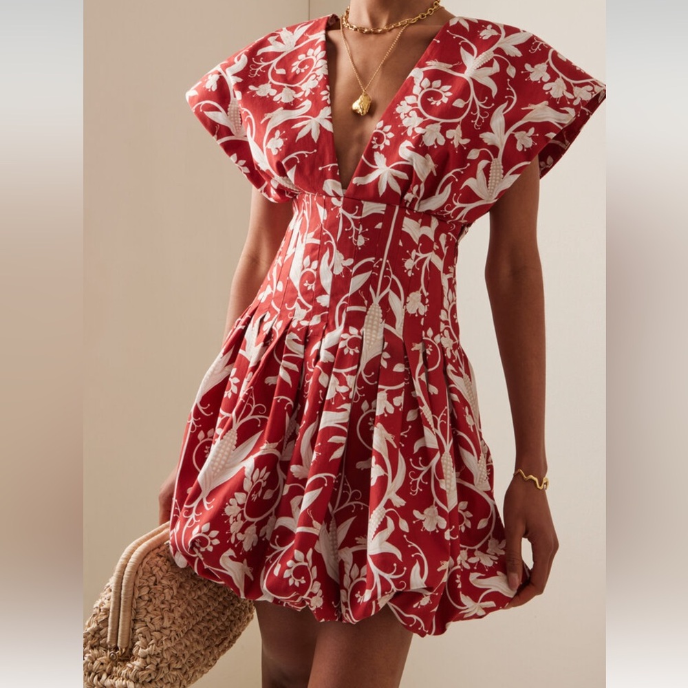 Agua by Agua Bendita Red Floral Dress